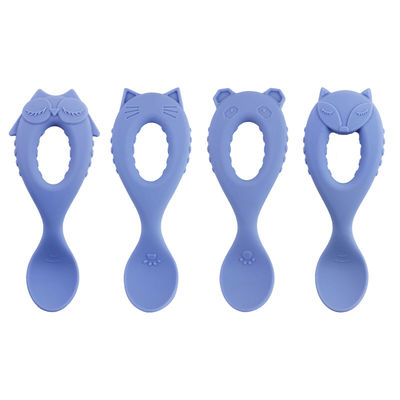 Nuovo cucchiaio del silicone del commestibile del cucchiaio del bambino di arrivo con i bambini amichevoli di Eco del bambino che alimentano a bambino il cucchiaio animale del silicone di stile
