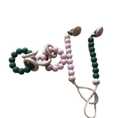 Braccialetto su misura della perla mettere i denti del silicone per il gioco infantile dei bambini del bambino