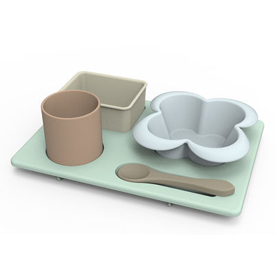 La ciotola del silicone di forma del fiore ha messo infrangibile per l'alimentazione dei bambini del bambino