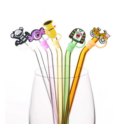 Non tossico Materiale diverso Dimensioni Paglia / Sippy Topper charms copertura in paglia di silicone