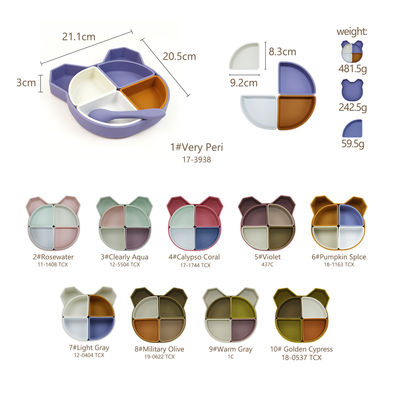 Piatti di silicone sicuri per microonde Cucchiaio per bambini Libero da BPA Non tossico Morbido per bambini