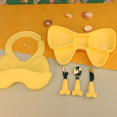 Insieme attuale delle stoviglie del silicone del contenitore di regalo per il commestibile durevole ecologico delle ragazze dei bambini