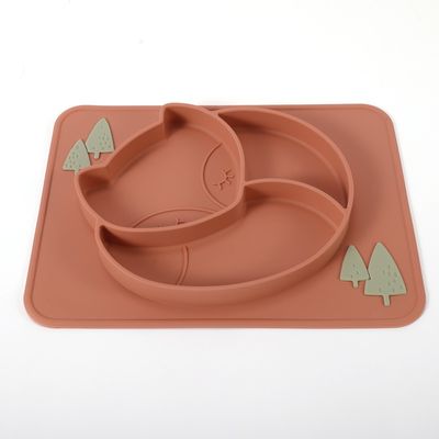 Disegno per animali Piatti di silicone per bambini piatti pieghevoli vaschetta multicolore