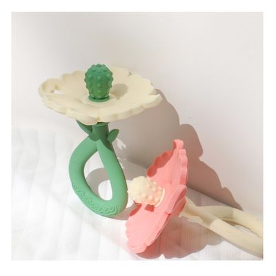 PAISEN Prodotti di masticazione per bambini con denti a base di fiori di qualità alimentare per bambini con denti di silicone