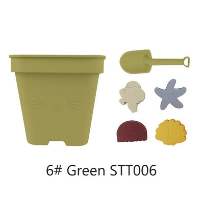 Sabbia dei bambini di Toy Bucket Set Beach Toy del bambino del silicone delle vendite all'ingrosso che gioca il giocattolo del secchio della spiaggia della doccia della muffa