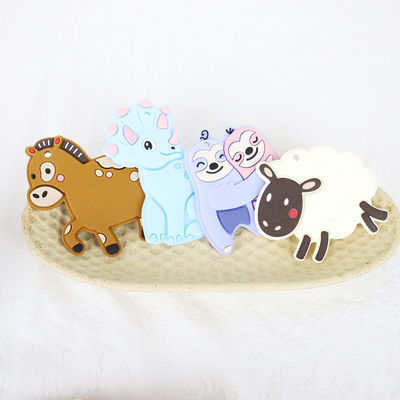 Silicone personale bambino variopinto Teether con il cavallo Dino Shape delle pecore