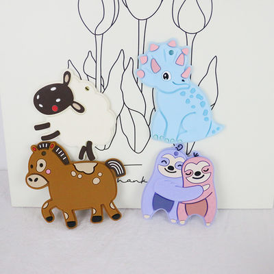 Silicone personale bambino variopinto Teether con il cavallo Dino Shape delle pecore