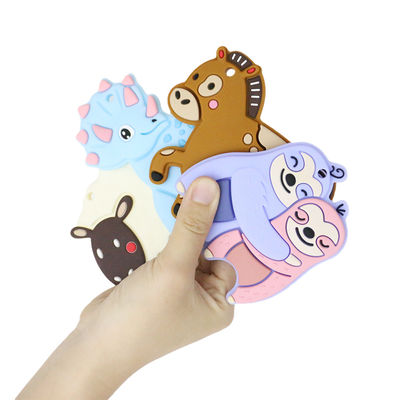 Silicone personale bambino variopinto Teether con il cavallo Dino Shape delle pecore