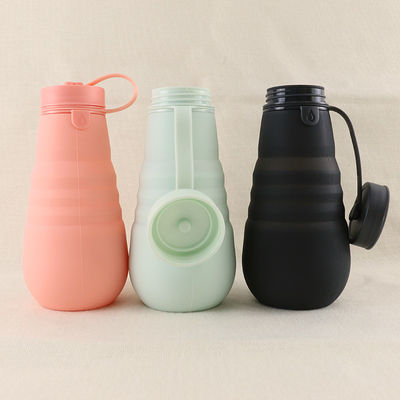 Morbidezza 500Ml pieghevole della bottiglia di acqua del silicone del ODM dell'OEM per correre