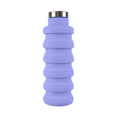 Morbidezza 500Ml pieghevole della bottiglia di acqua del silicone del ODM dell'OEM per correre