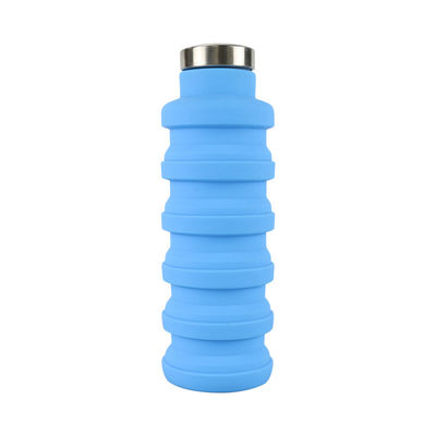 Morbidezza 500Ml pieghevole della bottiglia di acqua del silicone del ODM dell'OEM per correre