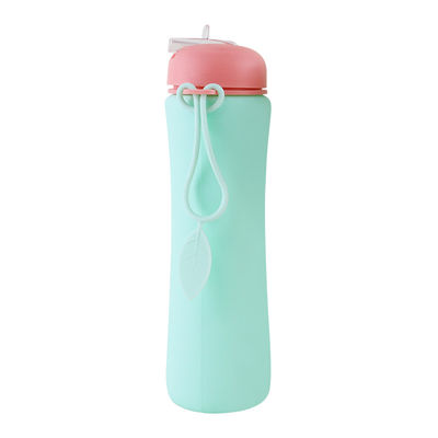 Morbidezza 500Ml pieghevole della bottiglia di acqua del silicone del ODM dell'OEM per correre