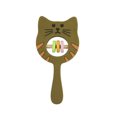 Crepitio Teether di Kitty Shape Food Grade Silicone per il bambino del bambino