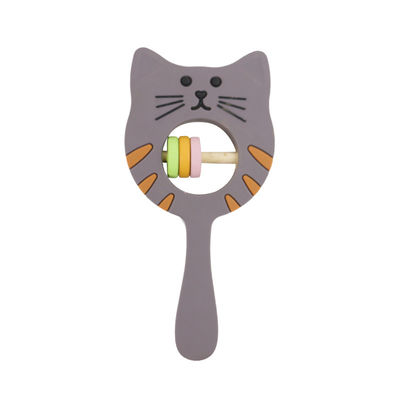 Crepitio Teether di Kitty Shape Food Grade Silicone per il bambino del bambino