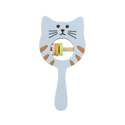 Crepitio Teether di Kitty Shape Food Grade Silicone per il bambino del bambino