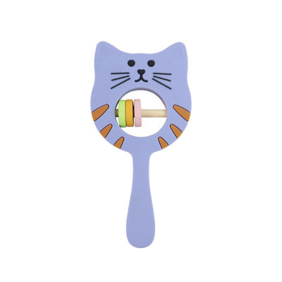 Crepitio Teether di Kitty Shape Food Grade Silicone per il bambino del bambino