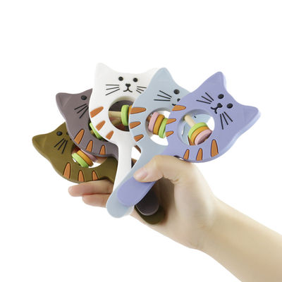 Crepitio Teether di Kitty Shape Food Grade Silicone per il bambino del bambino