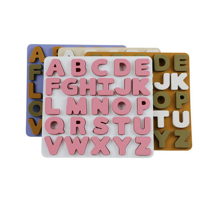 Puzzle del silicone dei bambini del commestibile con forma di alfabeto delle lettere