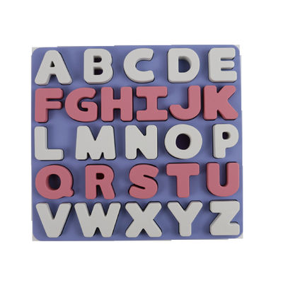 Puzzle del silicone dei bambini del commestibile con forma di alfabeto delle lettere
