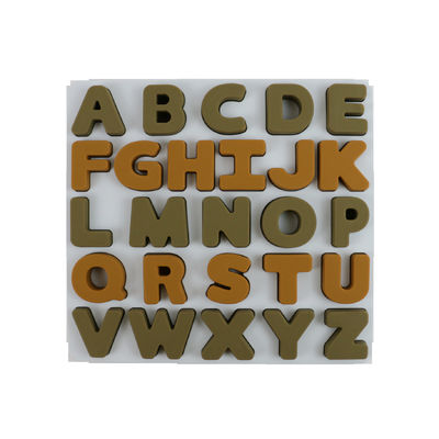 Puzzle del silicone dei bambini del commestibile con forma di alfabeto delle lettere