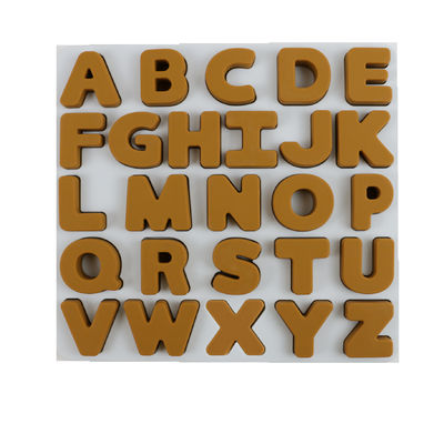 Puzzle del silicone dei bambini del commestibile con forma di alfabeto delle lettere