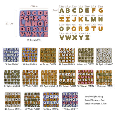 Puzzle del silicone dei bambini del commestibile con forma di alfabeto delle lettere