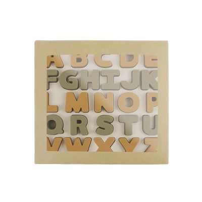 Puzzle del silicone dei bambini del commestibile con forma di alfabeto delle lettere