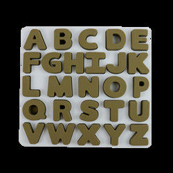 Puzzle del silicone dei bambini del commestibile con forma di alfabeto delle lettere