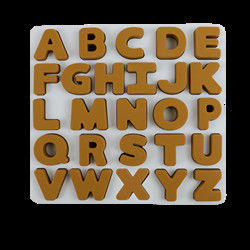 Puzzle del silicone dei bambini del commestibile con forma di alfabeto delle lettere