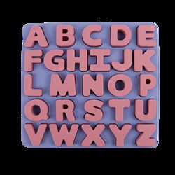 Puzzle del silicone dei bambini del commestibile con forma di alfabeto delle lettere