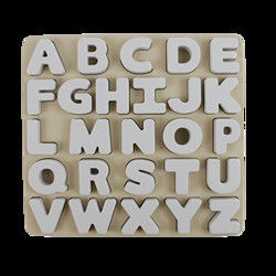 Puzzle del silicone dei bambini del commestibile con forma di alfabeto delle lettere