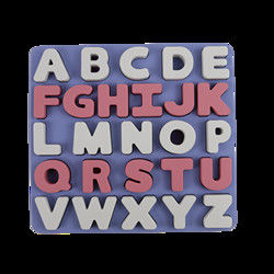 Puzzle del silicone dei bambini del commestibile con forma di alfabeto delle lettere