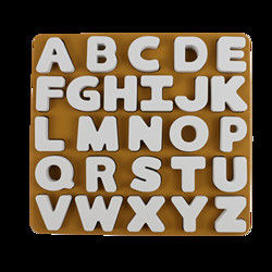 Puzzle del silicone dei bambini del commestibile con forma di alfabeto delle lettere