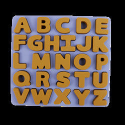 Puzzle del silicone dei bambini del commestibile con forma di alfabeto delle lettere
