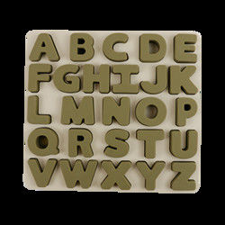 Puzzle del silicone dei bambini del commestibile con forma di alfabeto delle lettere