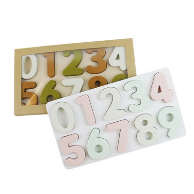 Puzzle di formazione educativo del silicone, puzzle del bambino di forma di numero dell'Arabia