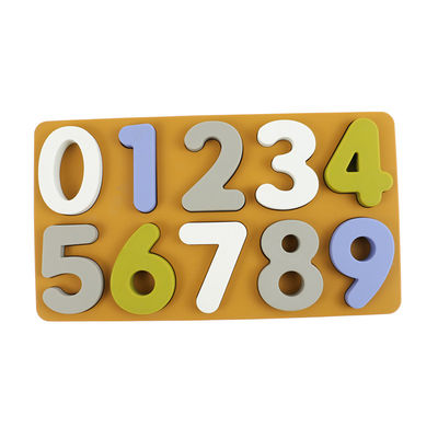 Puzzle di formazione educativo del silicone, puzzle del bambino di forma di numero dell'Arabia