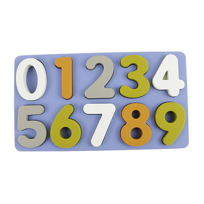 Puzzle di formazione educativo del silicone, puzzle del bambino di forma di numero dell'Arabia