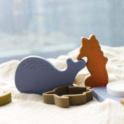 Puzzle del silicone degli animali dell'oceano del mare, puzzle educativo del bambino di Montessori