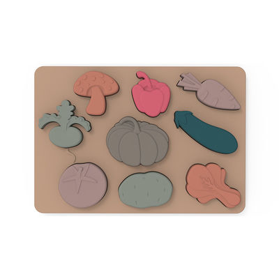 Le verdure modellano Montessori che i puzzle imbarazzano il materiale del silicone del commestibile