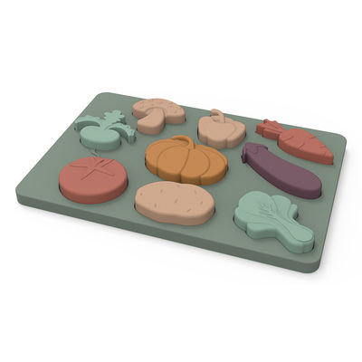 Le verdure modellano Montessori che i puzzle imbarazzano il materiale del silicone del commestibile