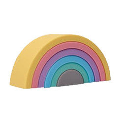 Il silicone molle su misura gioca l'arcobaleno che impila per il bambino educativo