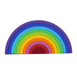 Il silicone molle su misura gioca l'arcobaleno che impila per il bambino educativo