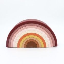 Il silicone molle su misura gioca l'arcobaleno che impila per il bambino educativo