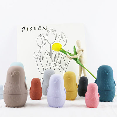 masticare silicone pinguino silicone giocattolo di impilamento bambino giocattoli di silicone impilamento per bambini piccoli bagno gioco