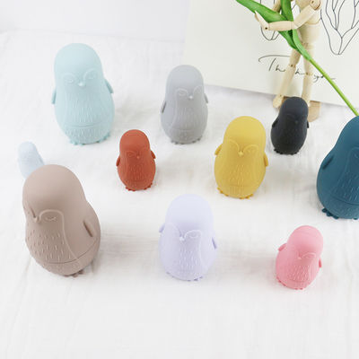 masticare silicone pinguino silicone giocattolo di impilamento bambino giocattoli di silicone impilamento per bambini piccoli bagno gioco