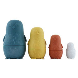 masticare silicone pinguino silicone giocattolo di impilamento bambino giocattoli di silicone impilamento per bambini piccoli bagno gioco