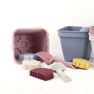 I giocattoli unisex del silicone del bambino, secchio della spiaggia del silicone hanno messo con personalizzano il logo