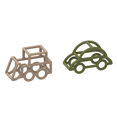 Il silicone del bambino di forma dell'automobile gioca il multi materiale non tossico del commestibile di colore