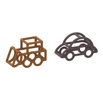 Il silicone del bambino di forma dell'automobile gioca il multi materiale non tossico del commestibile di colore